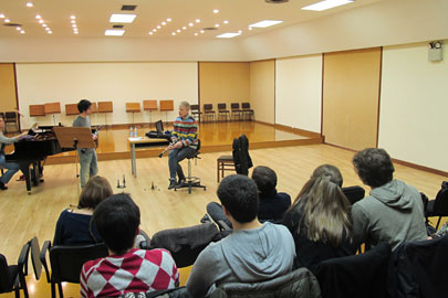 Master class de Martin Fröst en la sede de la Orquesta de Euskadi