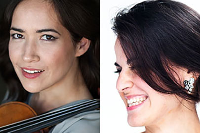 La violinista Viviane Hagner y la soprano Zoe Nicolaidou, solistas invitadas en el próximo programa de conciertos de la Orquesta Sinfónica de Euskadi