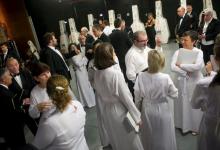 Orfeonistas y músicos de la OSE antes del concierto (foto: Juantxo Egaña)