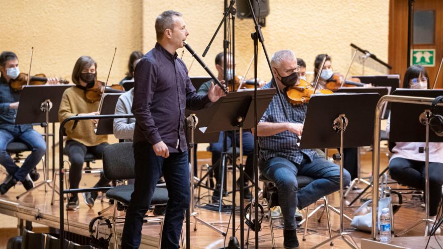 Garikoitz Mendizabal with the Basque National Orchestra (Photo: Juantxo Egaña)